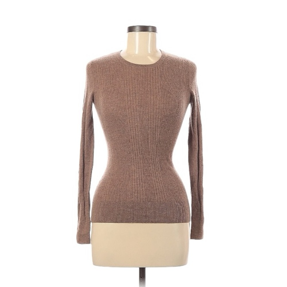 Park Vogel Cashmere Camel Ribbed Long Sleeve Sweater size Medium
